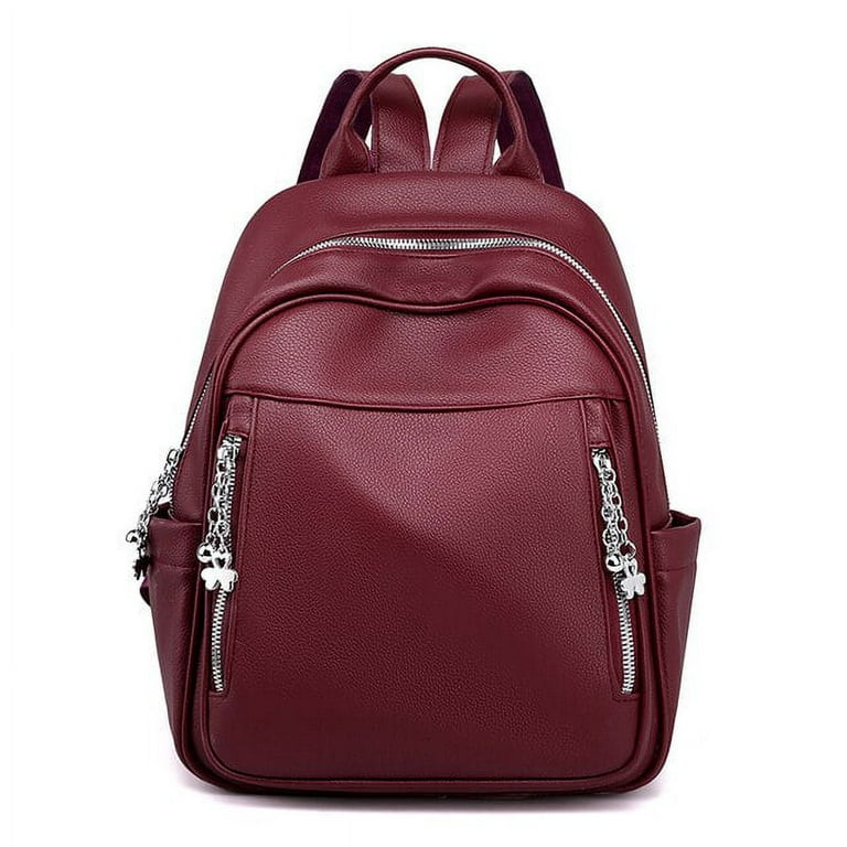 Fashion Designer Backpack Men Multi-pocket Backpack Luxury Soft PU Leather  Men's Backpackl High Capacity Laptop Bag Schoolbag