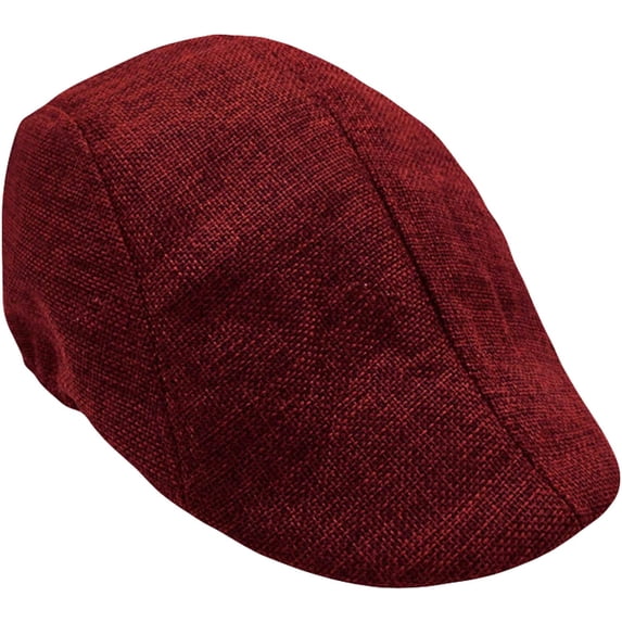 CoCopeaunts Men Beret Newsboy Hats Unisex Classic Western Newsboy Cap Cotton Autumn Winter Warm Beret Hats with Visors
