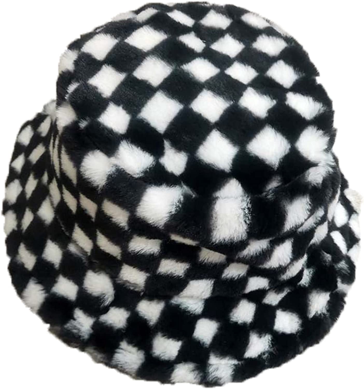 CoCopeaunts Men Bucket Hat Fashion Chessboard Checker Plush  display picture 2