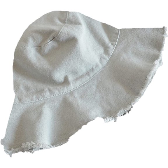 CoCopeaunts Men Bucket Hat Tassel Brim Outdoor Sun Caps for Women Breathable Beach Tourism Men Solid Collapsible Fisherman Hat