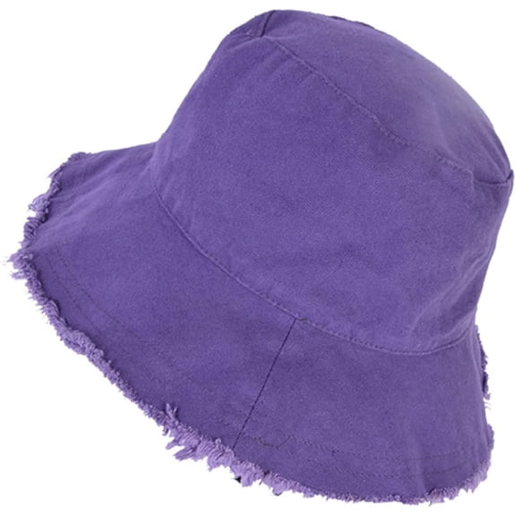 CoCopeaunts Men Bucket Hat Tassel Brim Outdoor Sun Caps for Women Breathable Beach Tourism Men Solid Collapsible Fisherman Hat