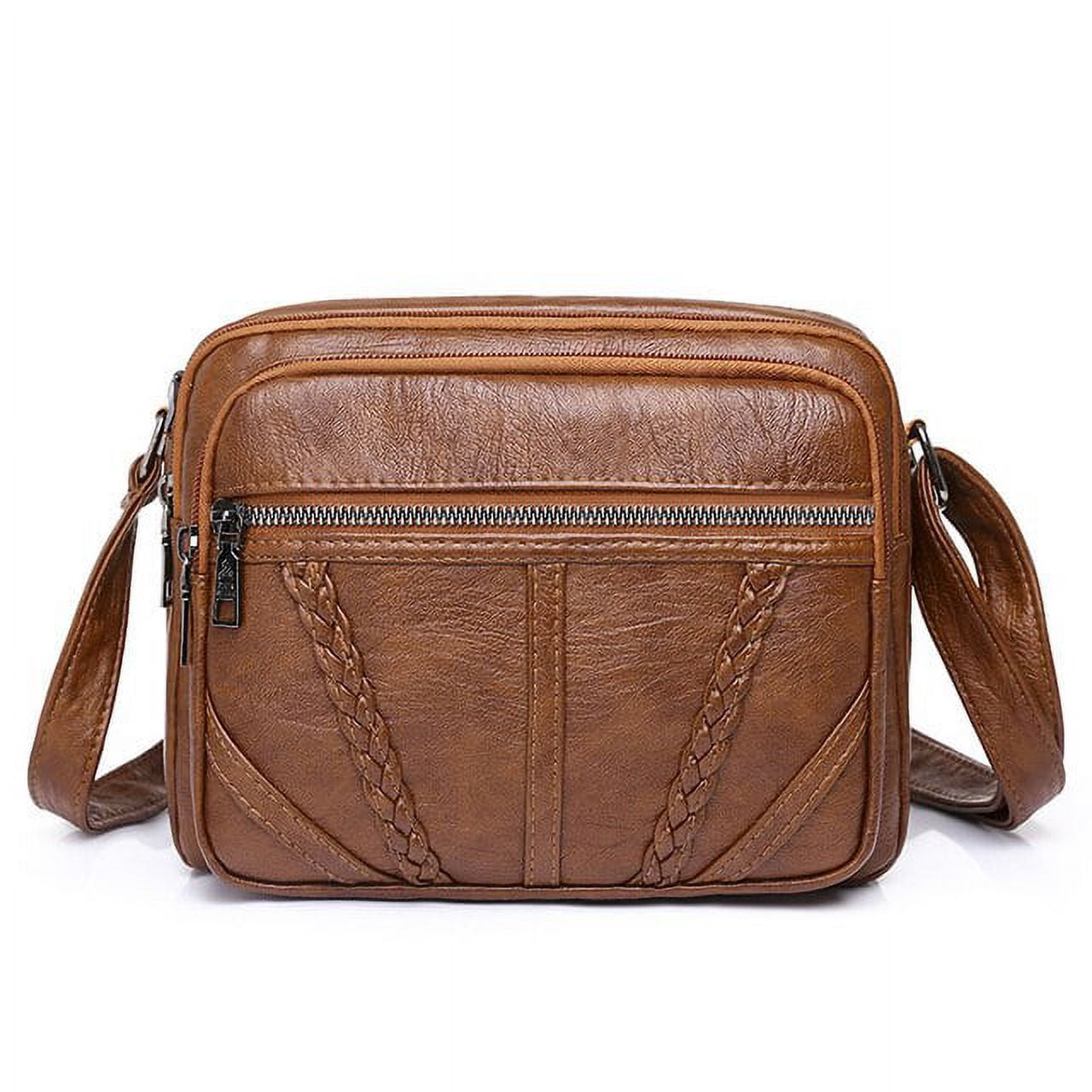 Handbag Female Bag Head Layer Cowhide Crocodile Pattern Handmade Retro One-shoulder Messenger Leather Retro Female Bag