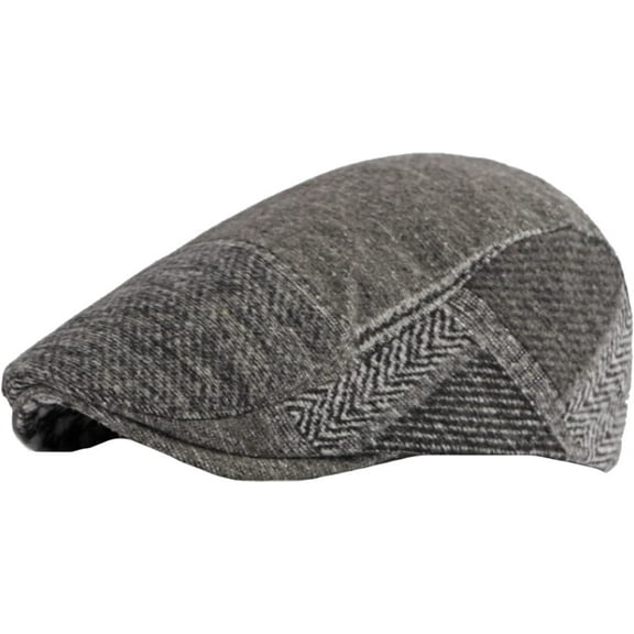 CoCopeaunts Mens Beret Hat Autumn Winter Hats for Men Women Plaid Beret Hat Adjustable Ivy Newsboy Cap Male Female Berets