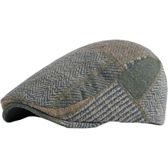 CoCopeaunts Mens Beret Hat Autumn Winter Hats for Men Women Plaid Beret Hat Adjustable Ivy Newsboy Cap Male Female Berets