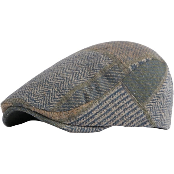 CoCopeaunts Mens Beret Hat Autumn Winter Hats for Men Women Plaid Beret Hat Adjustable Ivy Newsboy Cap Male Female Berets