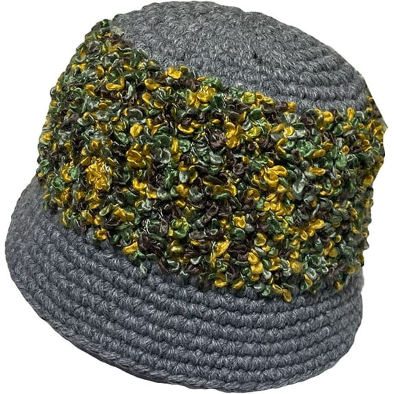 CoCopeaunts Mens Bucket Hat Color Matching Knitted Fisherman Hat Women Autumn Winter Leisure Outdoor Warm Dome Beanies Caps