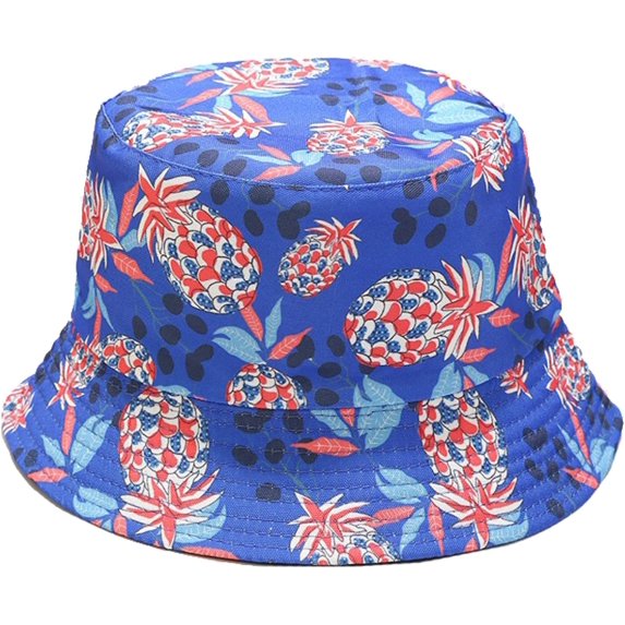 CoCopeaunts Mens Bucket Hats Colorful Pineapple Pattern Double-Sided Use Women Basin Hat Outdoor Travel Sunscreen Sun Caps