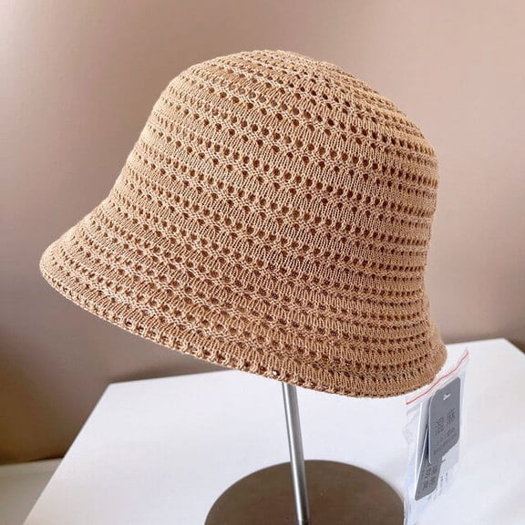 CoCopeaunts Mixed Linen Double-sided Bucket hats For Women Summer Knitted Fishermen Hat Outdoor UV Protection Sun Cap Female Panama Gorros