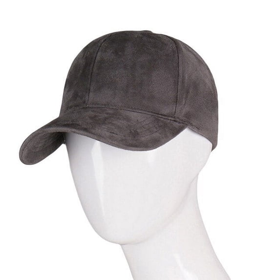 CoCopeaunts New Baseball Hat For women Suede Baseball Hat Men Hip Hop Suede for Ladies Black Grey Baseball Hats