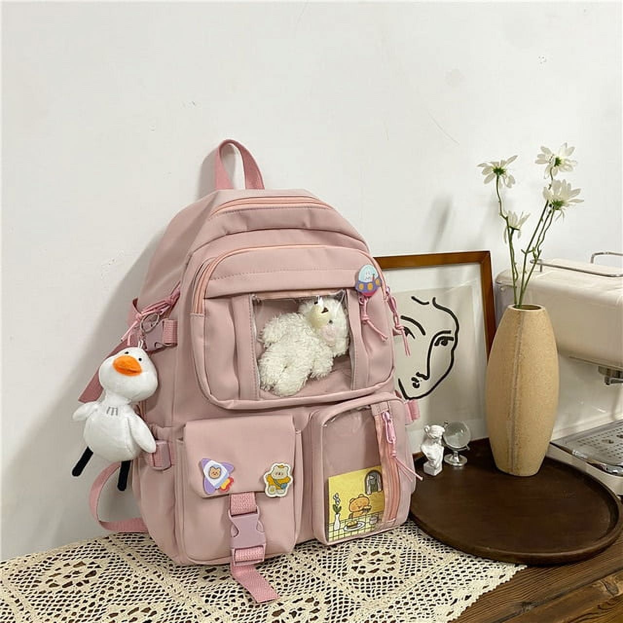 Mini Women Backpack Girls School Bag Waterproof Korean Casual Cute Pack  Straps