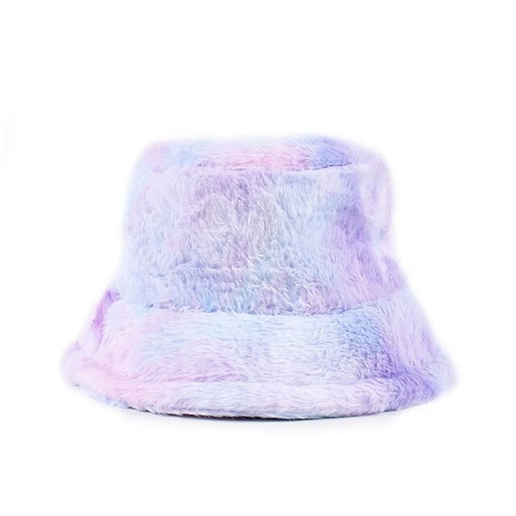 CoCopeaunts New Rainbow Bucket Hat Women Autumn Winter Soft Keep Warm Cap Elegant Female Outdoor Fishermans Hat