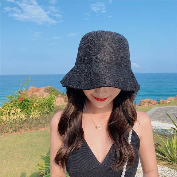 CoCopeaunts New White Lace Bucket Hat Women Summer Beach Lace Sun Hats Fashion Caps Breathable Fisherman Cap Panama Hats