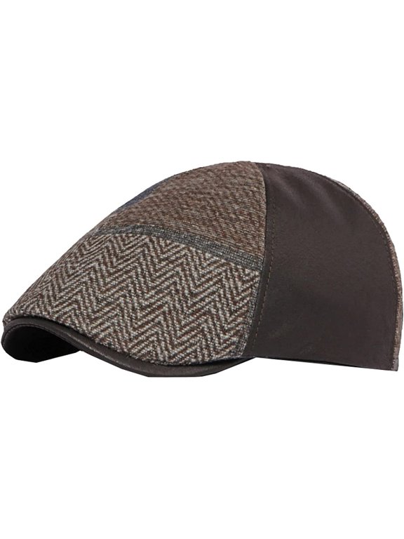 Newsboy Cap Autumn Winter Beret Hat Men Women 6 Panels Patchwork Artist Painter Beret Hat Retro Flat Octagonal Cap