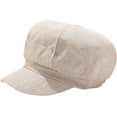thumbnail image 1 of CoCopeaunts Newsboy Cap Breathable Cotton Linen Summer Painter Hat Solid Vintage Octagonal Cap Retro Beret Women Girl Visor Cap, 1 of 7