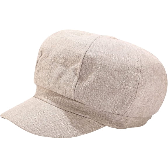 CoCopeaunts Newsboy Cap Breathable Cotton Linen Summer Painter Hat Solid Vintage Octagonal Cap Retro Beret Women Girl Visor Cap