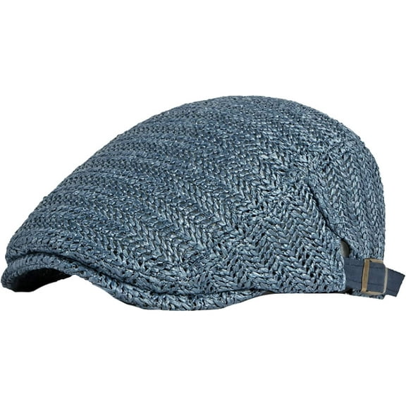 CoCopeaunts Newsboy Cap Breathable Straw Beret Hat Male Female Adjustable Flat Ivy Cap Vintage Artist Hat Berets for Men Women