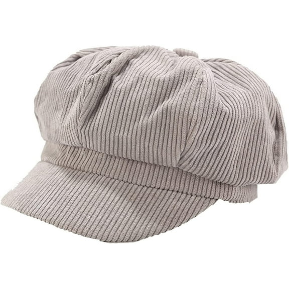 CoCopeaunts Newsboy Cap Corduroy Octagonal Hats Retro Solid Color Beret Winter Autumn Newsboy Hat Vintage Ivy Cap Painter Hat