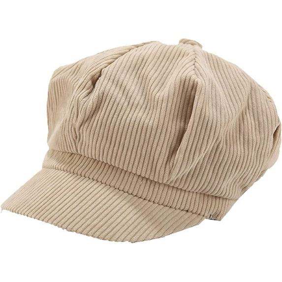 CoCopeaunts Newsboy Cap Corduroy Octagonal Hats Retro Solid Color Beret Winter Autumn Newsboy Hat Vintage Ivy Cap Painter Hat
