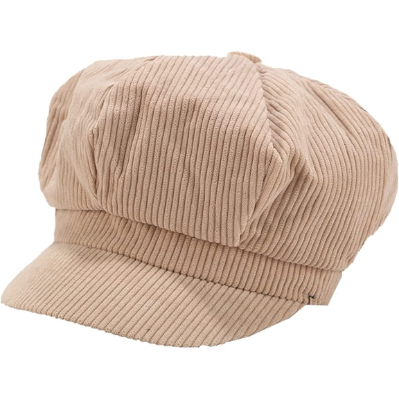 CoCopeaunts Newsboy Cap Corduroy Octagonal Hats Retro Solid Color Beret Winter Autumn Newsboy Hat Vintage Ivy Cap Painter Hat