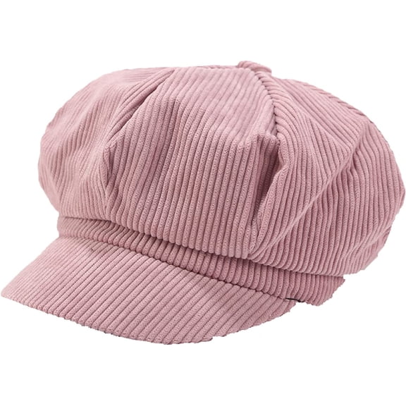CoCopeaunts Newsboy Cap Corduroy Octagonal Hats Retro Solid Color Beret Winter Autumn Newsboy Hat Vintage Ivy Cap Painter Hat