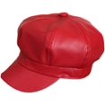 thumbnail image 1 of CoCopeaunts Newsboy Cap Plain Leather Beret Caps Men Women Vintage Artist Painter Octagonal Newsboy Hat Solid Autumn Winter Hat, 1 of 8
