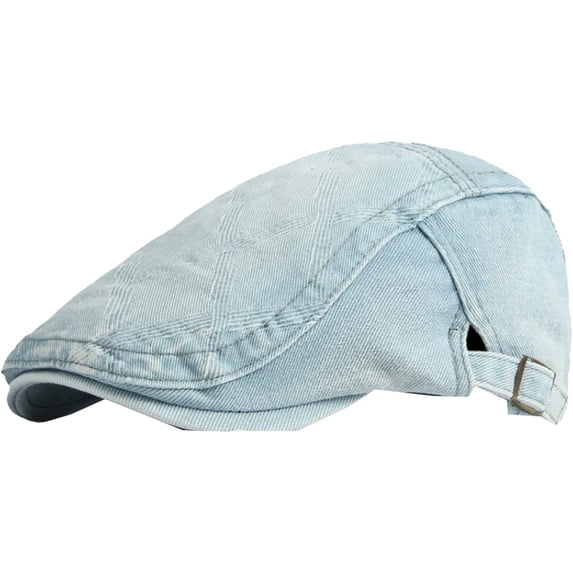 CoCopeaunts Newsboy Cap Spring Autumn Hat for Men Women Adjustable Ivy Cap Beret Hat Male Female Denim Cabbie Hat