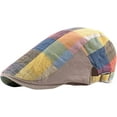 thumbnail image 1 of CoCopeaunts Newsboy Cap Spring Summer Beret Hat Men Women Plaid Flat Ivy Cap Unisex Colorful Sun Hats for Women Adjustable Beret, 1 of 8
