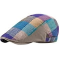 thumbnail image 1 of CoCopeaunts Newsboy Cap Spring Summer Beret Hat Men Women Plaid Flat Ivy Cap Unisex Colorful Sun Hats for Women Adjustable Beret, 1 of 8
