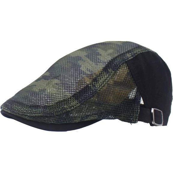 CoCopeaunts Newsboy Cap Summer Cotton Flat Cap Ivy Caps Men Women Newsboy Cabbie Driver Solid Color Casual Camouflage Beret