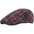 thumbnail image 1 of CoCopeaunts Newsboy Cap Unisex Cotton Plaid Berets Cap Flat Ivy Cap Adjustable Newsboy Hats for Men Women Casual Outdoor Sunhat, 1 of 8