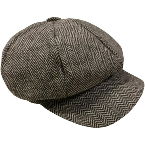 CoCopeaunts Newsboy Cap Unisex Women Men Fashion Casual Warm Plaid Octagonal Cap Autumn Retro Newsboy Hat Winter Beret Hat