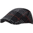 thumbnail image 1 of CoCopeaunts Newsboy Cap Woolen Plaid Mens Beret Ladies Beret Literary Youth Cabbie Hat Ivy Cap Peaked Cap Winter Hat, 1 of 7