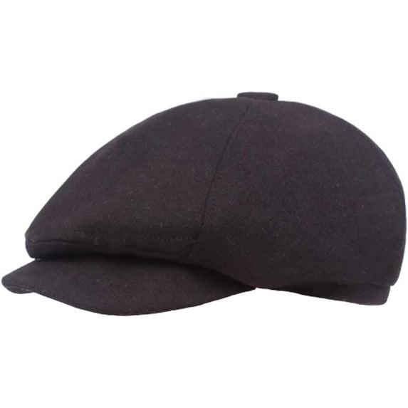 CoCopeaunts Newsboy Hat Wool Felt Cap Retro Beret Hats for Men Vintage Male Newsboy Caps Octagonal Flat Ivy Caps Men Berets Cap