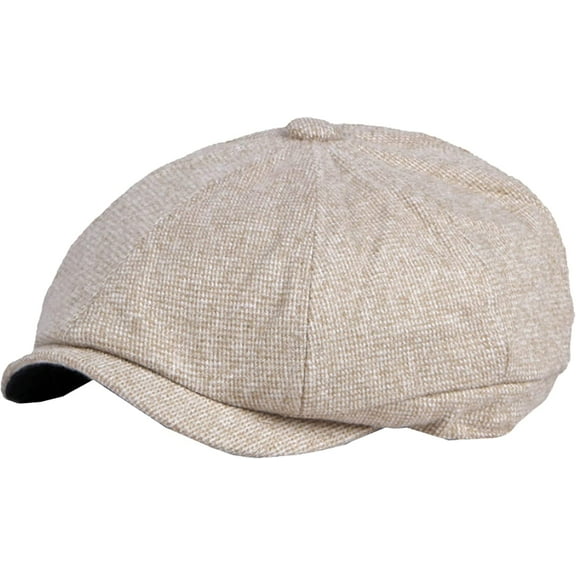 CoCopeaunts Newsboy Hats for Men Autumn Winter Hat Thick Warm Octagonal Newsboy Cap Retro Artist Painter Beret Hat Flat Ivy Cap