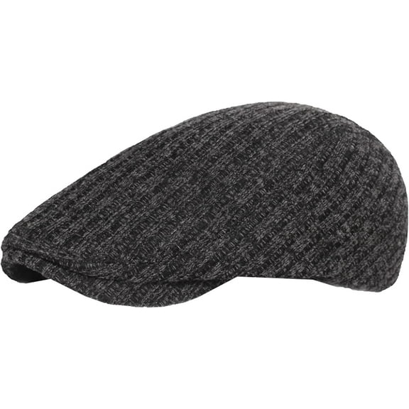 CoCopeaunts Newsboy Hats for Men Autumn Winter Knitted Hat Adjustable Beret Male Female Vintage Beret Hat Retro Ivy Newsboy Cap