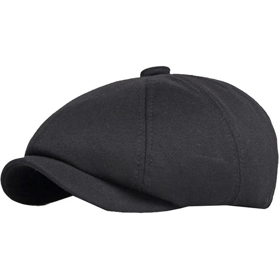 CoCopeaunts Newsboy Hats for Men Spring Autumn Winter Hat Solid Plain Artist Painter Beret Hat Adjustable Octagonal Newsboy Cap