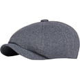 thumbnail image 1 of CoCopeaunts Newsboy Hats for Men Spring Autumn Winter Hat Solid Plain Artist Painter Beret Hat Adjustable Octagonal Newsboy Cap, 1 of 7