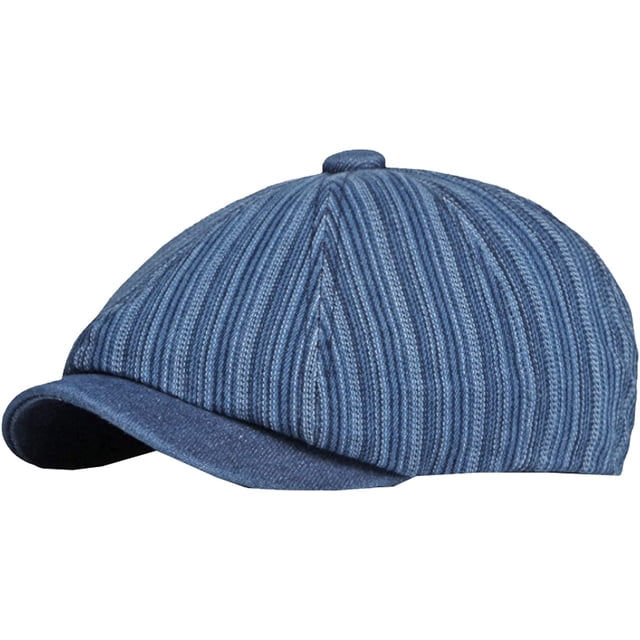 Octagonal Berret CoCopeaunts Newsboy Hats for Men Women Washed Denim Beret Cap Vintage ...