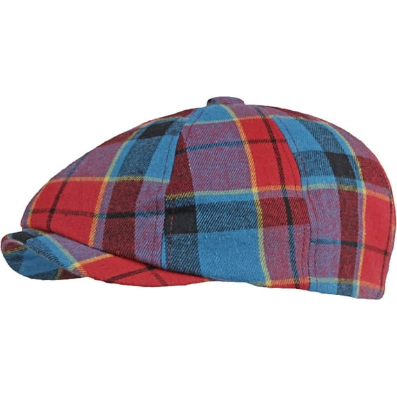 CoCopeaunts Newsboy Hats for Women Beret Cap Vintage Plaid Octagonal Newsboy Cap Male Female Artist Painter Beret Hat Ivy Cap