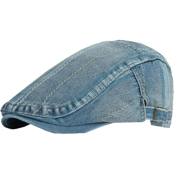CoCopeaunts Newsboy Hats for Women Fashion Denim Beret Cap Men Women Adjustable Ivy Cap Male Female Artist Painter Beret Hat