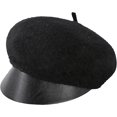 thumbnail image 1 of CoCopeaunts Newsboy Hats for Women Fashion Winter Hat Leather Brim Beret Hat Vintage Casual Newsboy Cap Retro Berets, 1 of 7