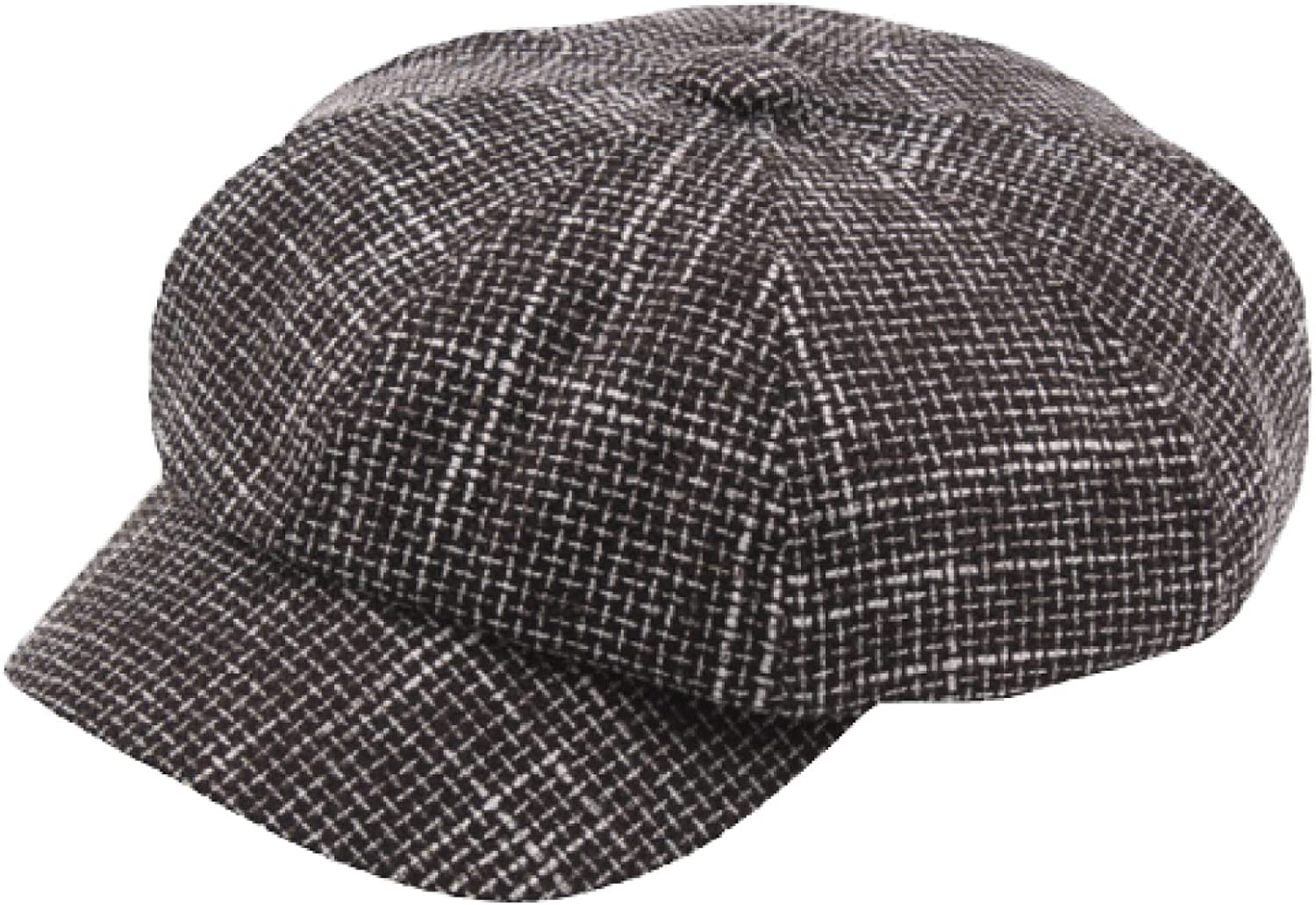 Octagonal Hat CoCopeaunts Newsboy Hats for Women Flat Cap Vintage Plaid Octagonal ...