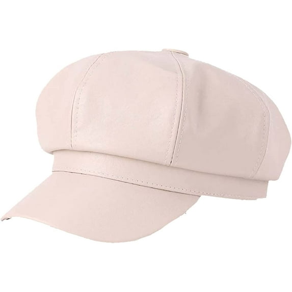 CoCopeaunts Newsboy Hats for Women Leather Octagonal Cap Female Autumn Winter Stylish Artist Painter Newsboy Caps Beret Hat