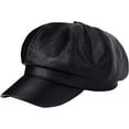 thumbnail image 1 of CoCopeaunts Newsboy Hats for Women Leather Octagonal Cap Female Autumn Winter Stylish Artist Painter Newsboy Caps Beret Hat, 1 of 7