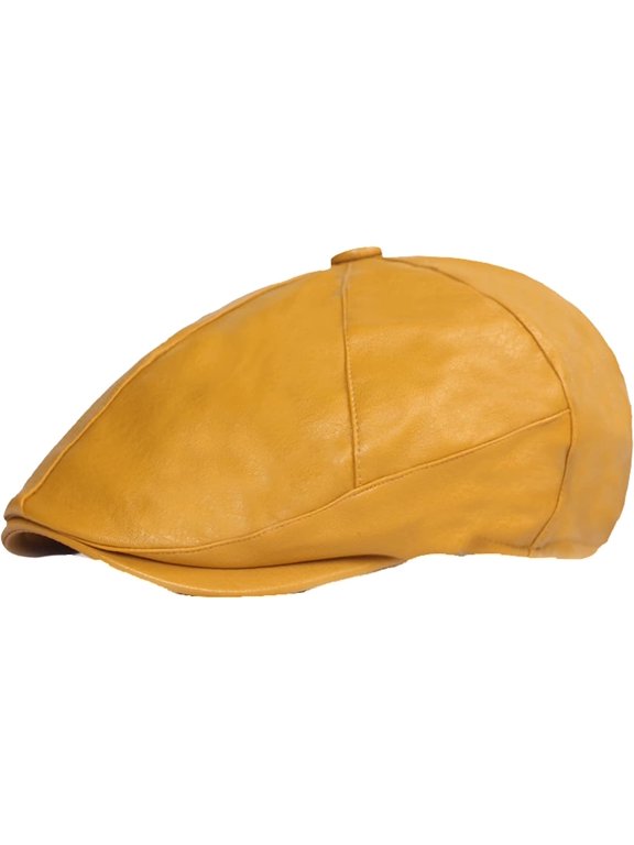Newsboy Hats for Women Men Retro Adult Red Berets Cabbie Hat Leather Ivy Cap Autumn Winter Driver Caps Newsboy Cap