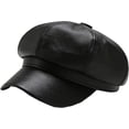 thumbnail image 1 of CoCopeaunts Newsboy Hats for Women Octagonal Cap Autumn Winter Leather Panama Stylish Artist Painter Newsboy Cap Womens Beret Hat, 1 of 7