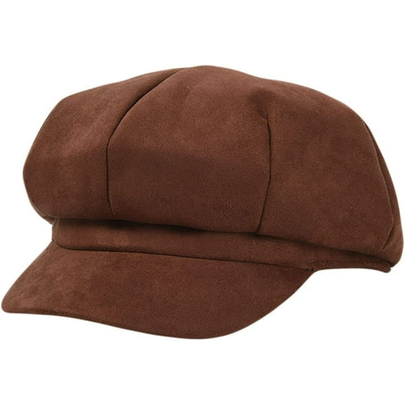 CoCopeaunts Newsboy Hats for Women Octagonal Cap Solid Color Newsboy Hat Autumn Winter Hat Vintage Female Beret