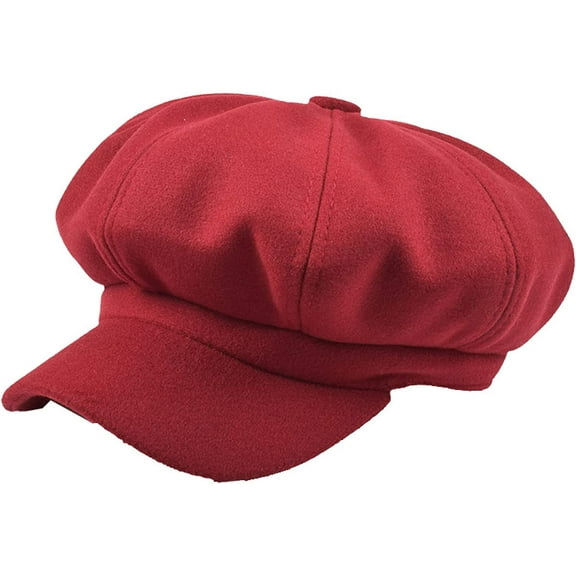 CoCopeaunts Newsboy Hats for Women Solid Ladies Baker Boy Hat Female Beret Hat Autumn Winter Vintage Octagonal Cap