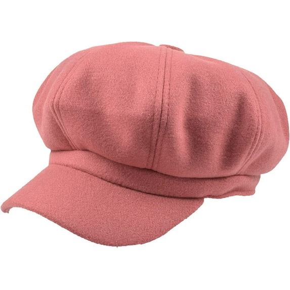 CoCopeaunts Newsboy Hats for Women Solid Ladies Baker Boy Hat Female Beret Hat Autumn Winter Vintage Octagonal Cap