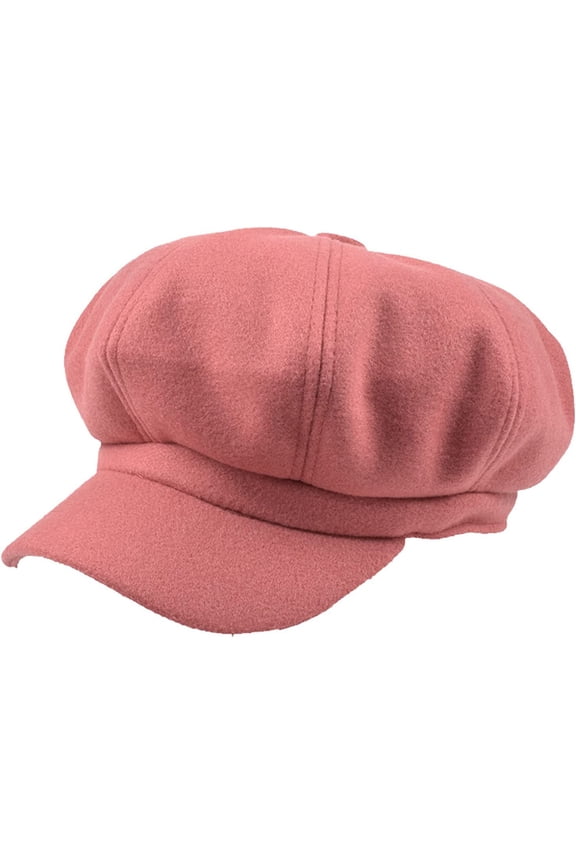 Newsboy Hats for Women Solid Ladies Baker Boy Hat Female Beret Hat Autumn Winter Vintage Octagonal Cap